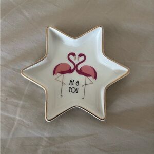 Star-Shaped Flamingo Trinket Dish